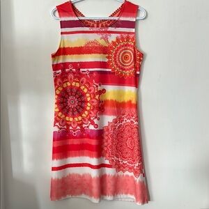 Beautiful GOA Colorful Sleeveless Dress with dentelles in back